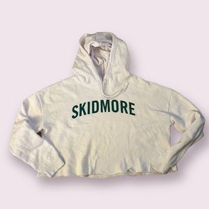 Skidmore College Crop Hoodie Sweatshirt One Size